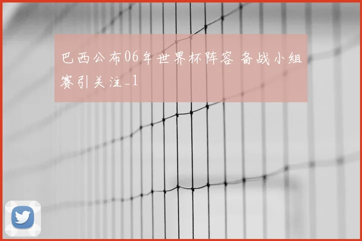 巴西公布06年世界杯阵容 备战小组赛引关注_1